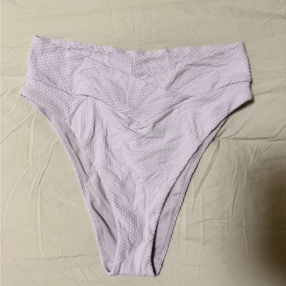 Aerie High Cut Cheeky Textured Bikini Bottom